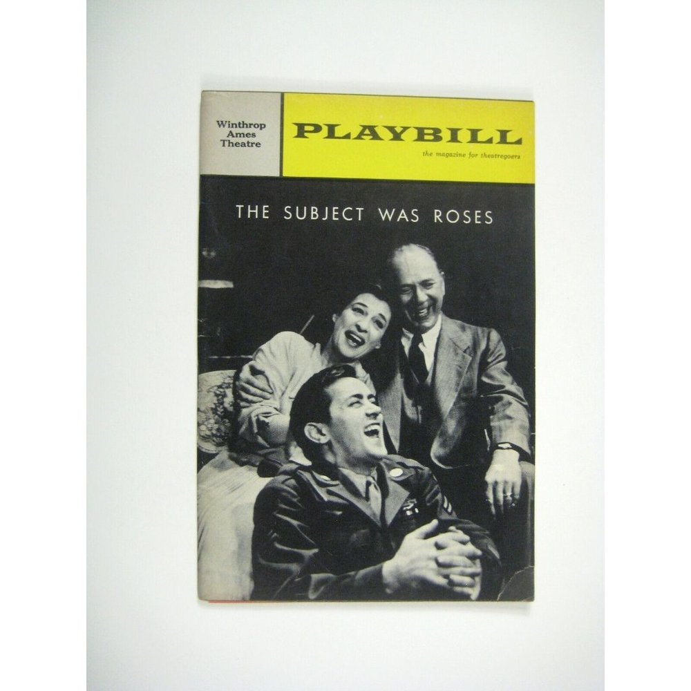 Subject was Roses Playbill October 1964 Martin Sheen Irene Daly Jack Albertson